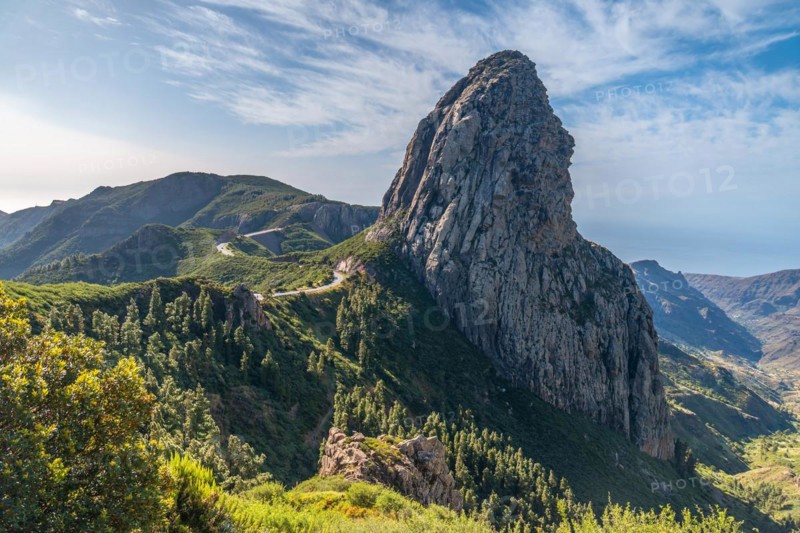 Mountains landscape from Mirador de los Roques in La Gomera