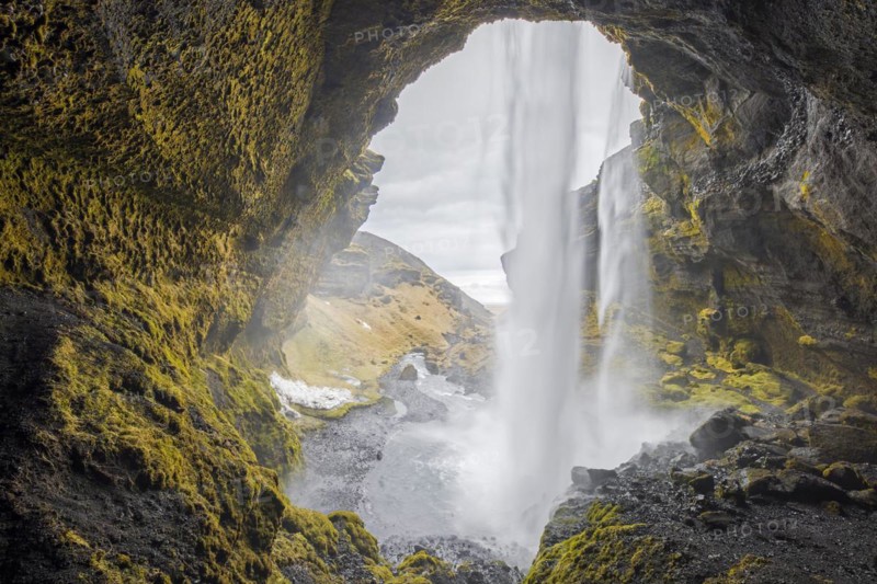 Kvernufoss waterfall on the Kverna river