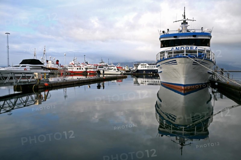 Boats in the old harbour of Reykjavik