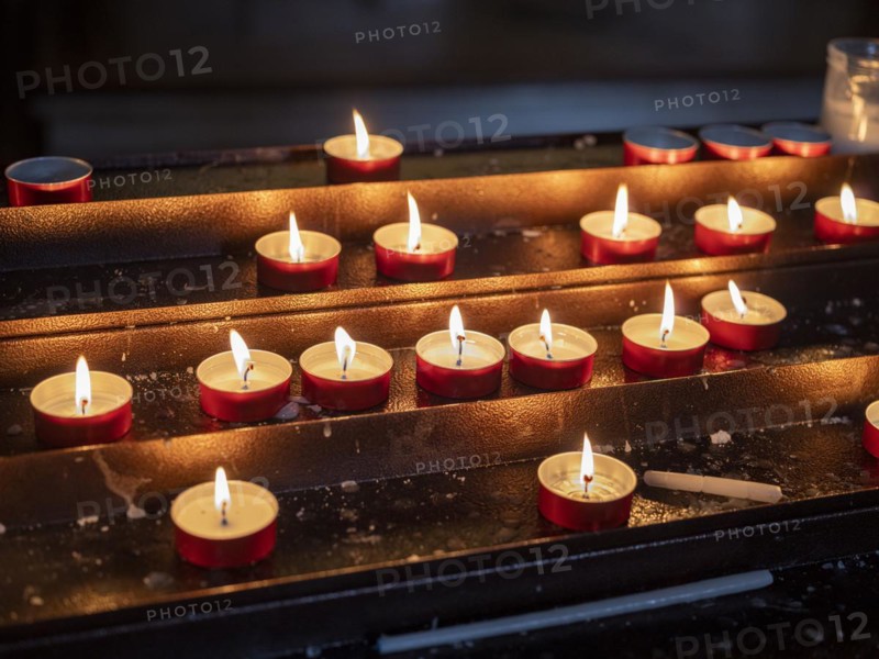 Candles in the Cathedral of San Giusto on Capitoline Hill