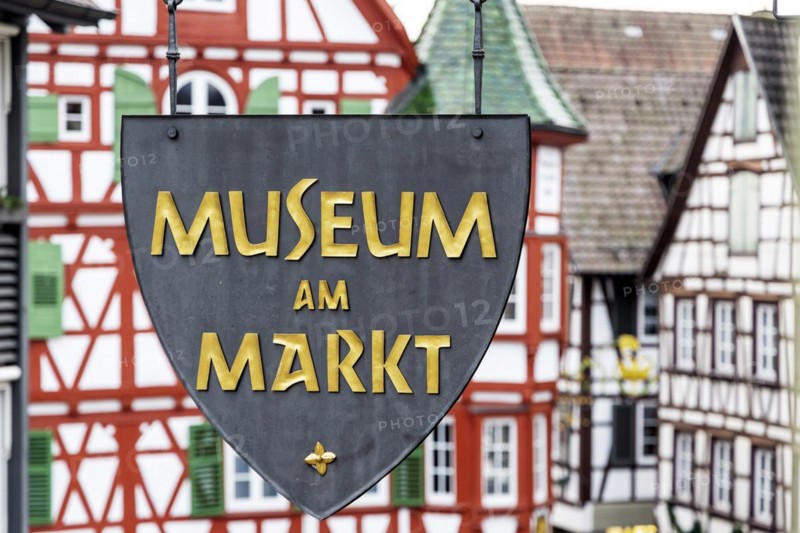 Historic old town with half-timbered buildings