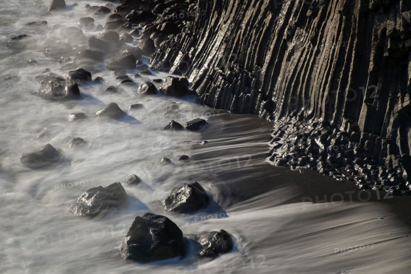 Basalt cliff along the coast near Arnarstapi