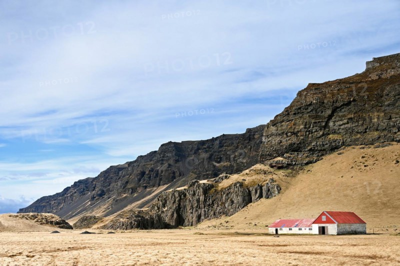 Lonely farm on Ring Road No. 1 in the south of Iceland