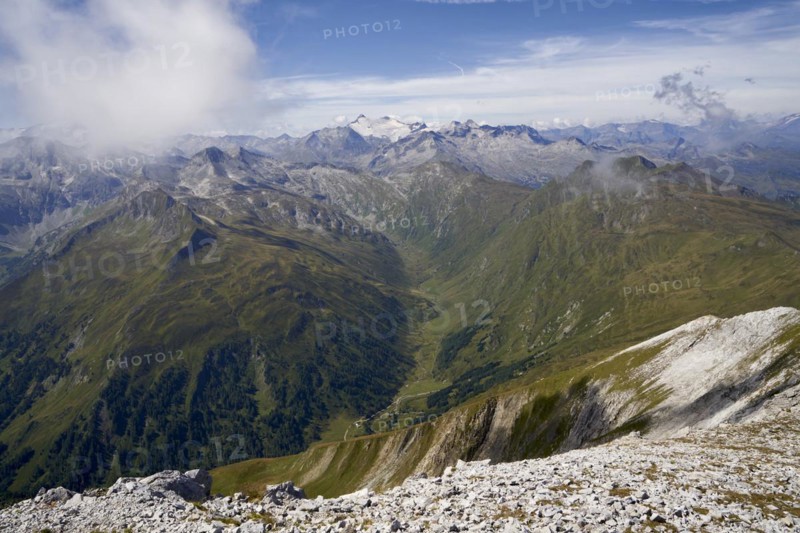 View from the summit of the Weisseck to the Hohe Tauern