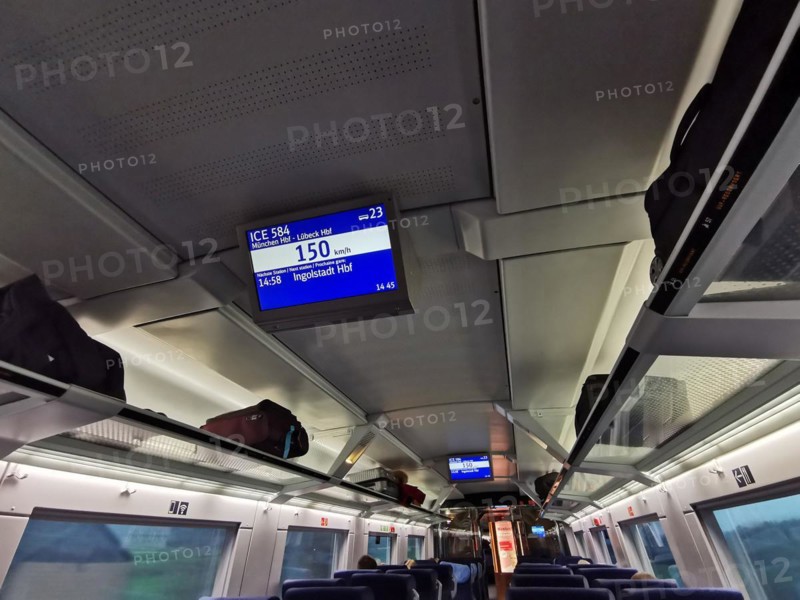 Screen in a Deutsche Bahn IC train