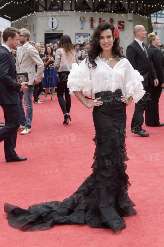 Natalie Burn attends the World Premiere of The Expendables 3 on 04.08.2014 at ODEON Leicester Square