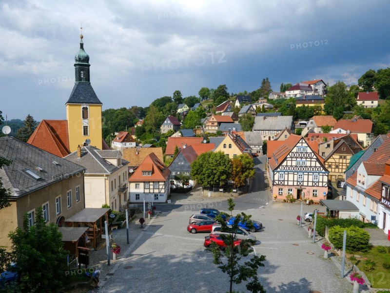 View over the market place of Hohnstein