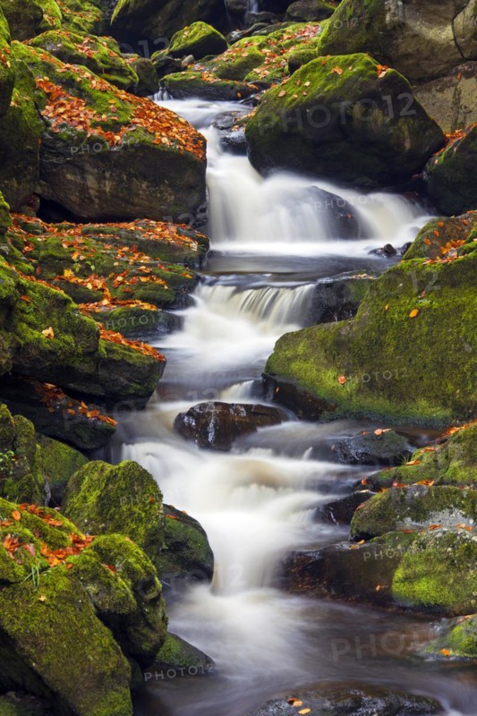 Waterfalls on the Grosse Ohe river which flows through the Steinklamm valley