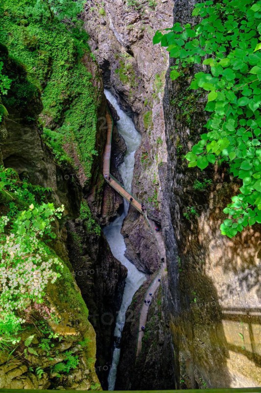 Breitach mountain river and Breitach gorge