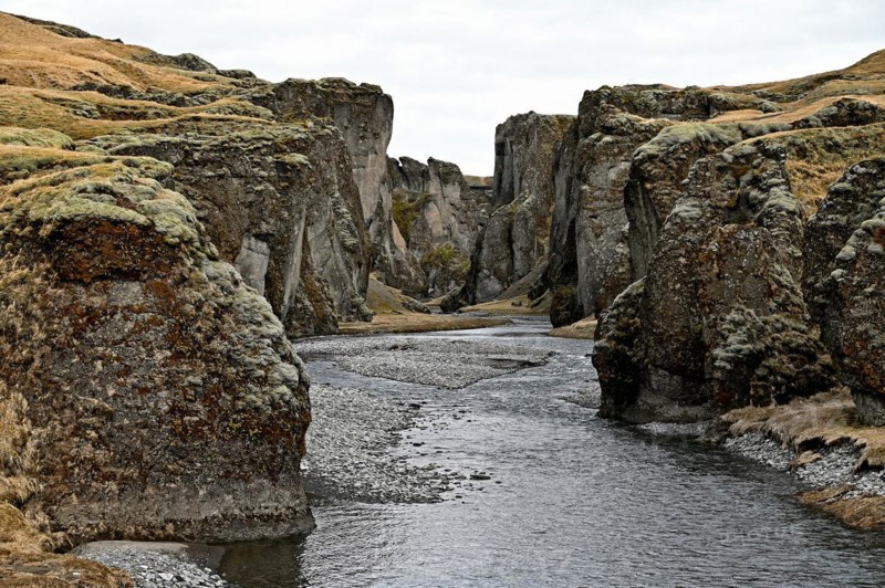 Canyon Fjadrargljufur on the south coast of Iceland