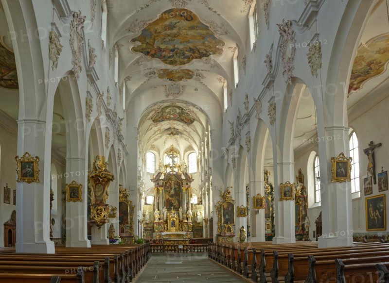 Franciscan church with high altar by Joseph Anton Feuchtmayer