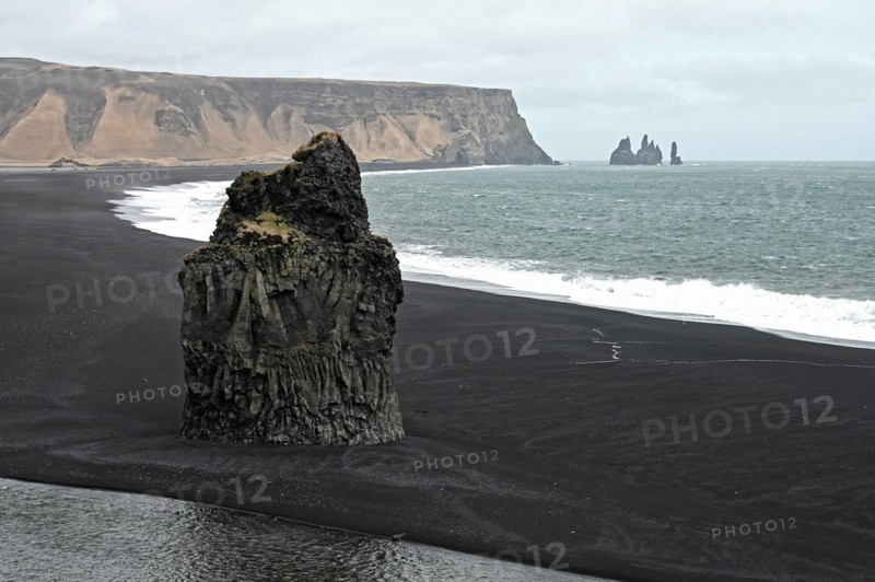 Reynisfjara Black Sand Beach on the South Coast of Iceland