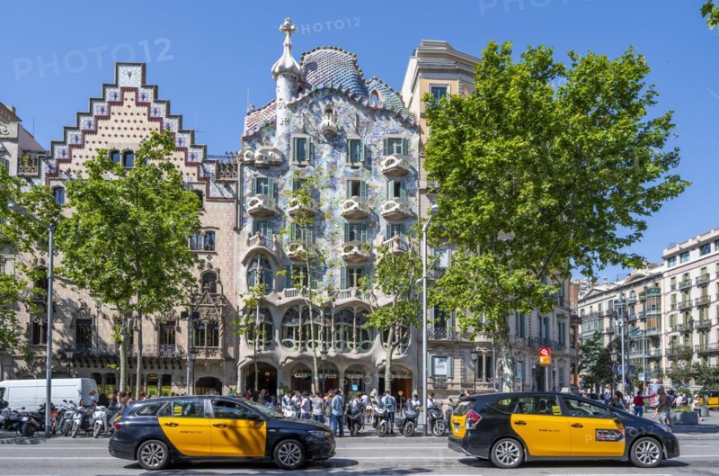 Facade of Casa Batllo by Antoni Gaudi