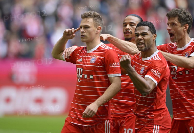 Goal celebration Joshua Kimmich FC Bayern Muenchen FCB
