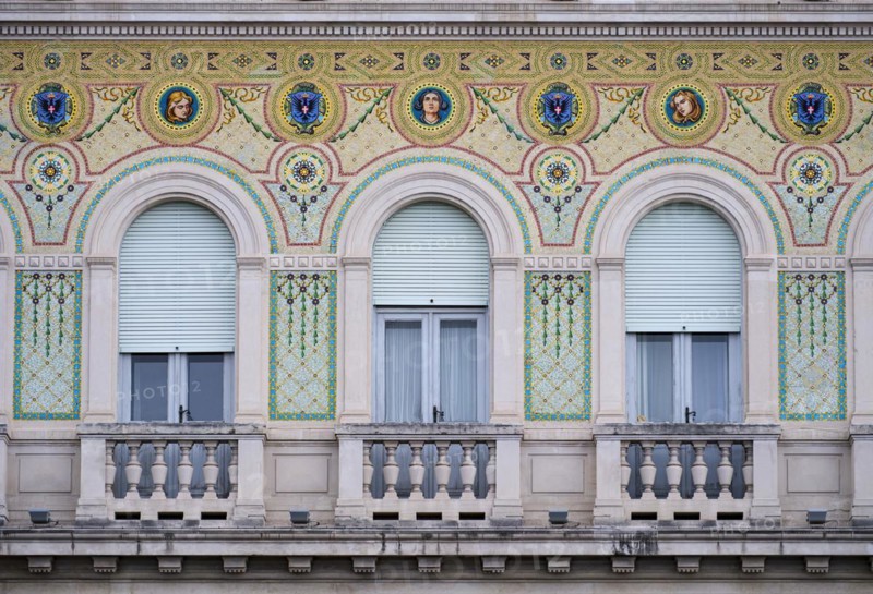 Mosaic facade of the Palazzo del Governo