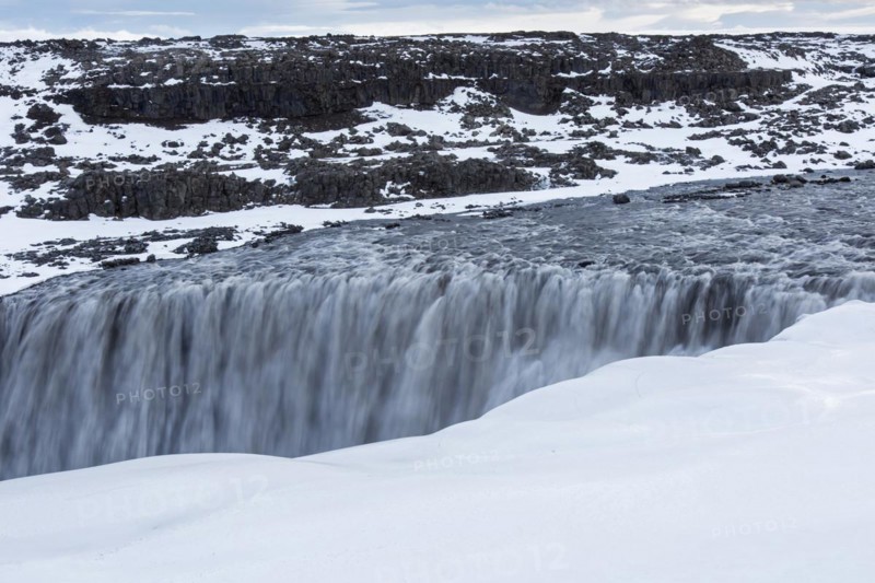 Dettifoss on the Joekulsa a Fjoellum river in winter