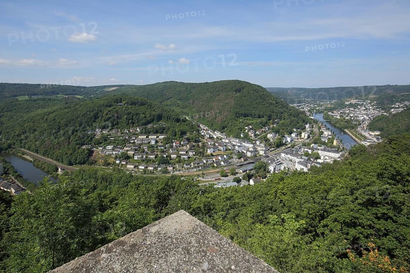 View from the Concordia Tower of the Lahn Valley and Landscape with Townscape