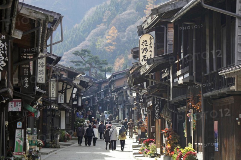 Narai-juku traditional small town in Nagano Japan