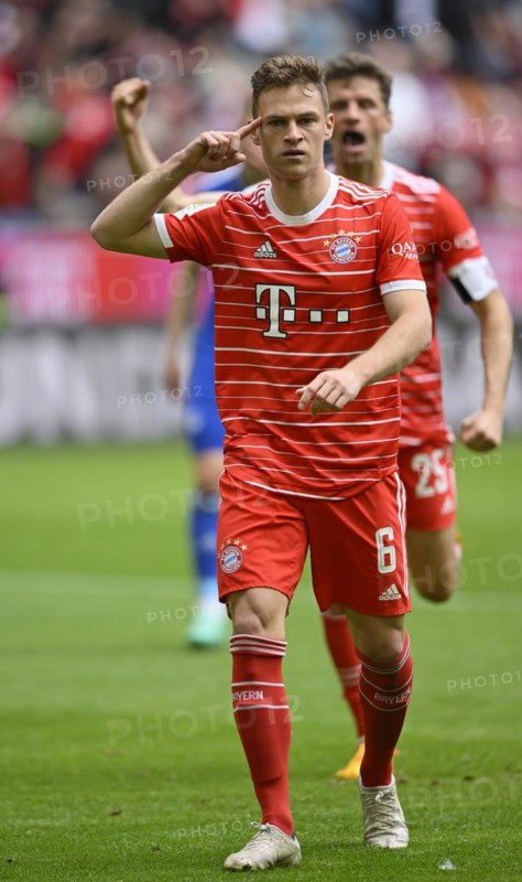 Goal celebration Joshua Kimmich FC Bayern Muenchen FCB