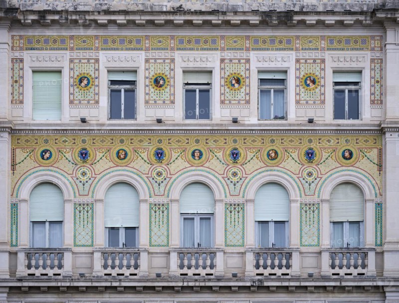 Mosaic facade of the Palazzo del Governo