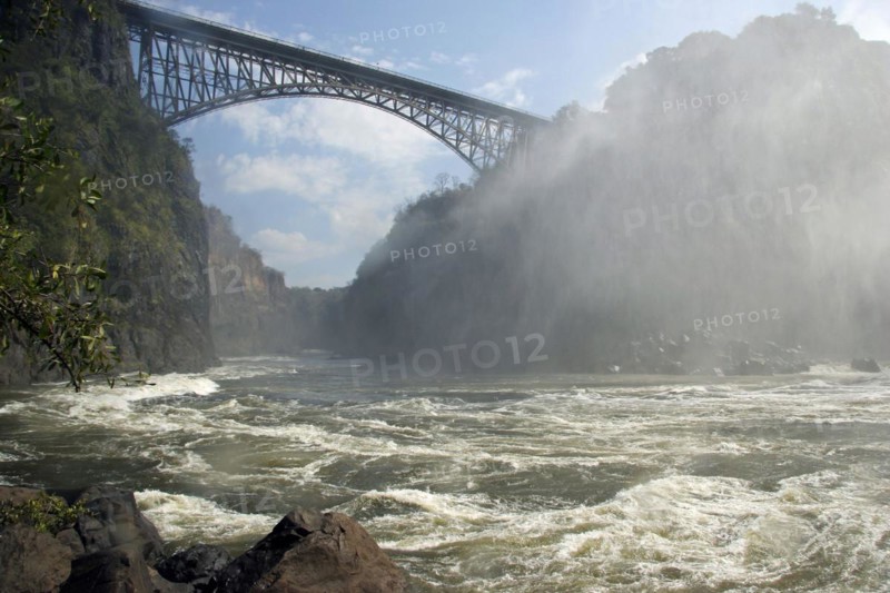 Bridge over the Zambezi river between Zambia and Zimbabwe
