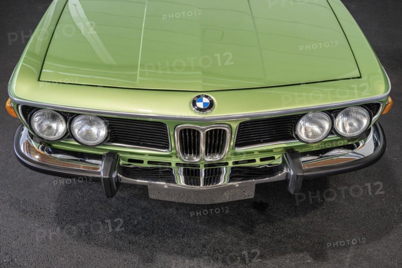 Car front with brand emblem of a BMW of the 7 series