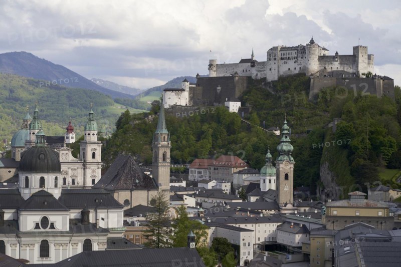 View of the Old Town and Hohensalzburg Fortress