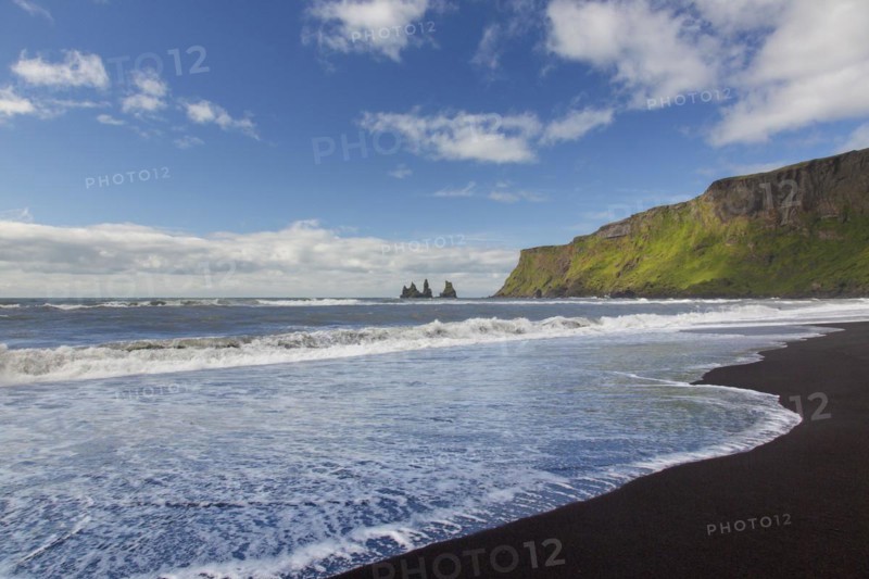Black sand beach and Reynisdrangar
