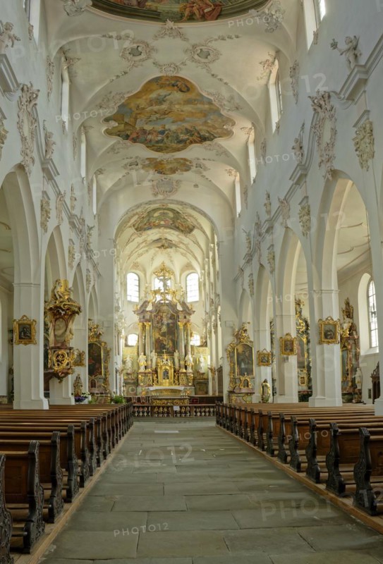 Franciscan church with high altar by Joseph Anton Feuchtmayer