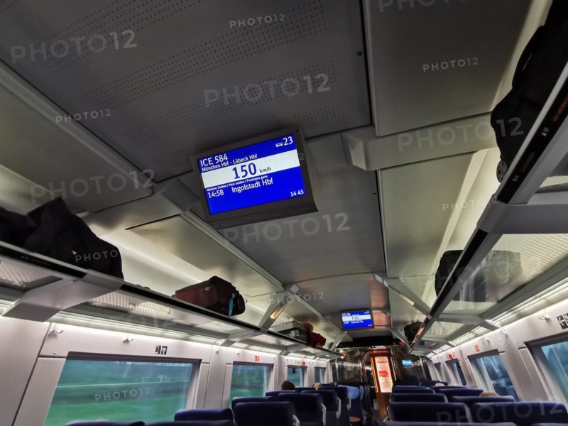 Screen in a Deutsche Bahn IC train