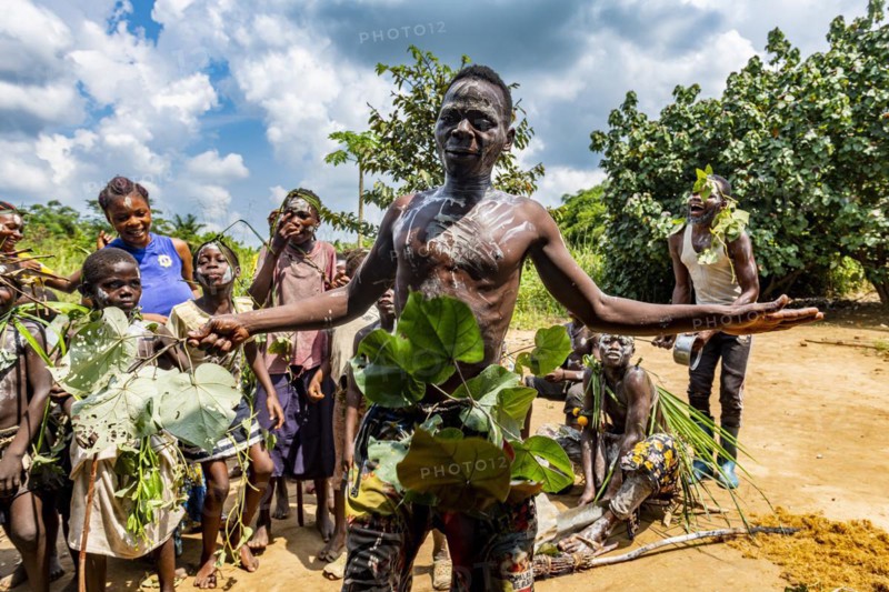 Pygmy man dancing