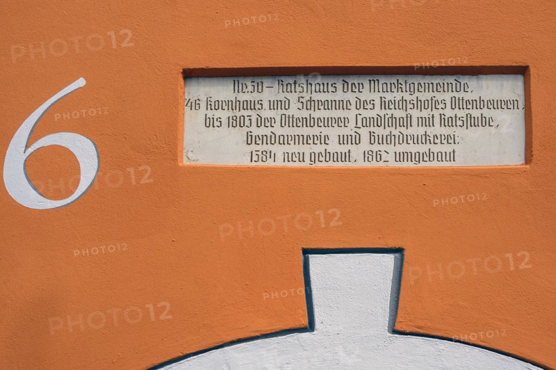 Info sign at the town hall