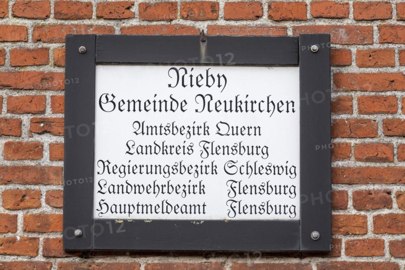 Sign that had to be put up after the German-Danish War in 1864
