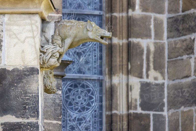 Anti-Semitic sculpture of a Jew sow