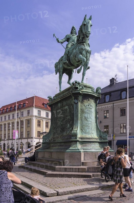The Kungsportsplatsen with the statue of Charles IX in Gothenburg