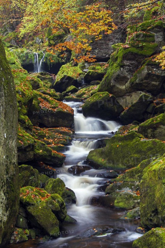 Waterfalls on the Grosse Ohe river which flows through the Steinklamm valley