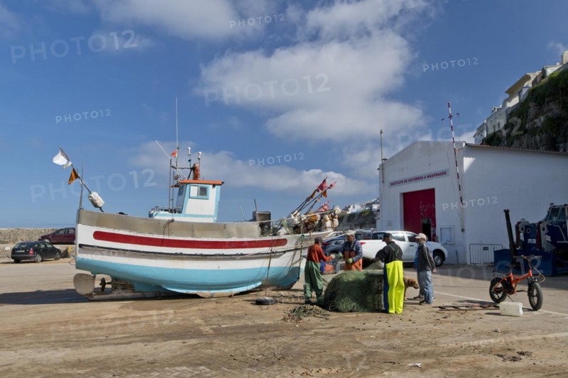 Fishing boat in the harbour of Ericeira