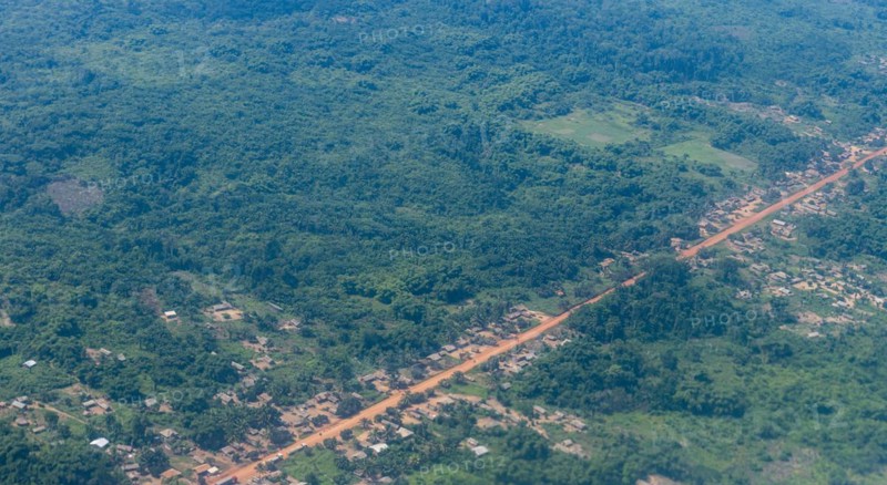 Aerial of the Congo river