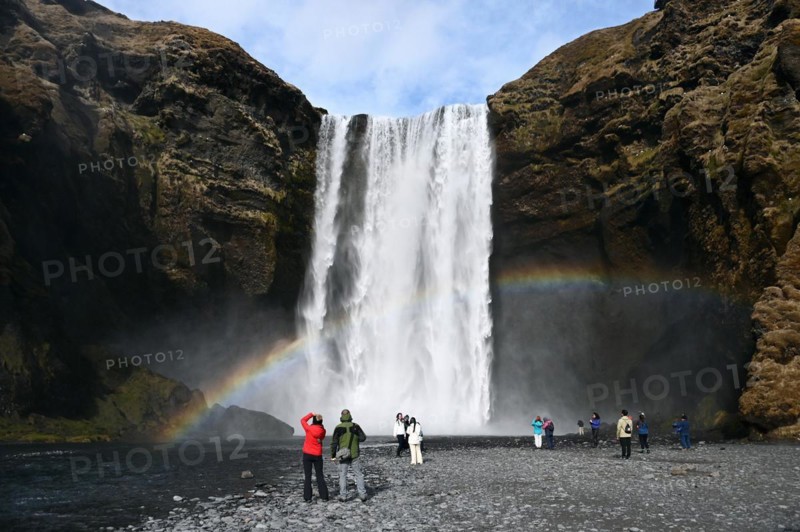 Skogafoss Waterfall on the South Coast of Iceland
