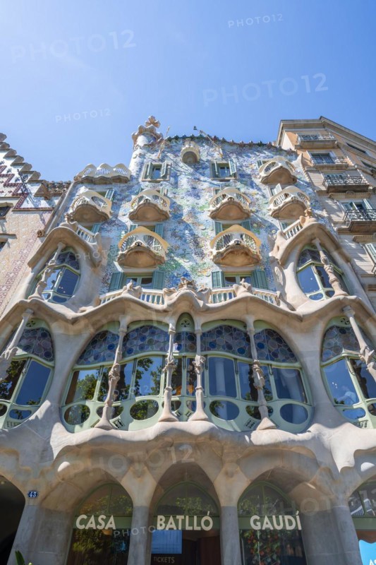 Facade of Casa Batllo by Antoni Gaudi