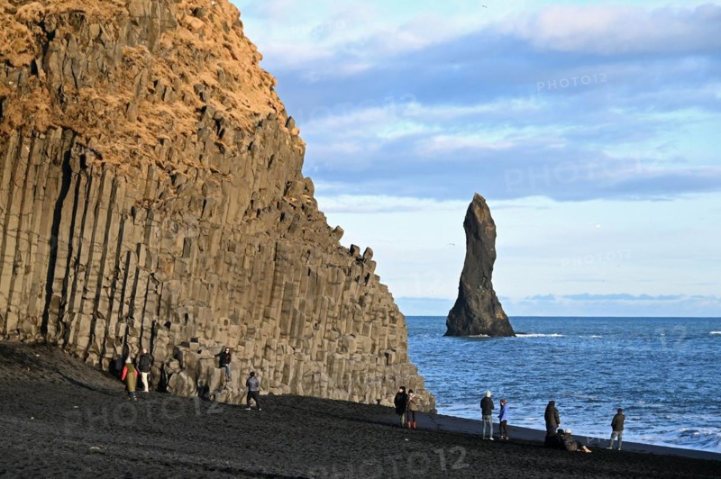 Reynisfjara Black Sand Beach on the South Coast of Iceland