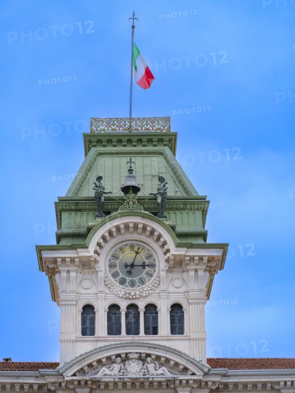 Tower clock on the Palazzo del Municipio