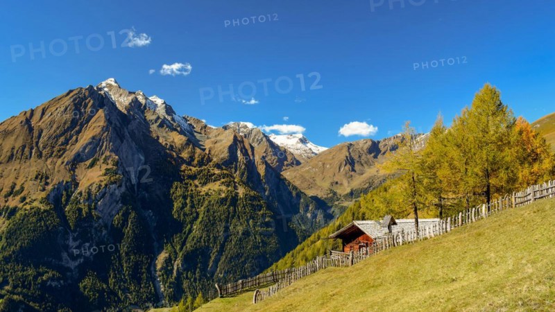 View from the Lackneralm to the glaciated Grossvenediger