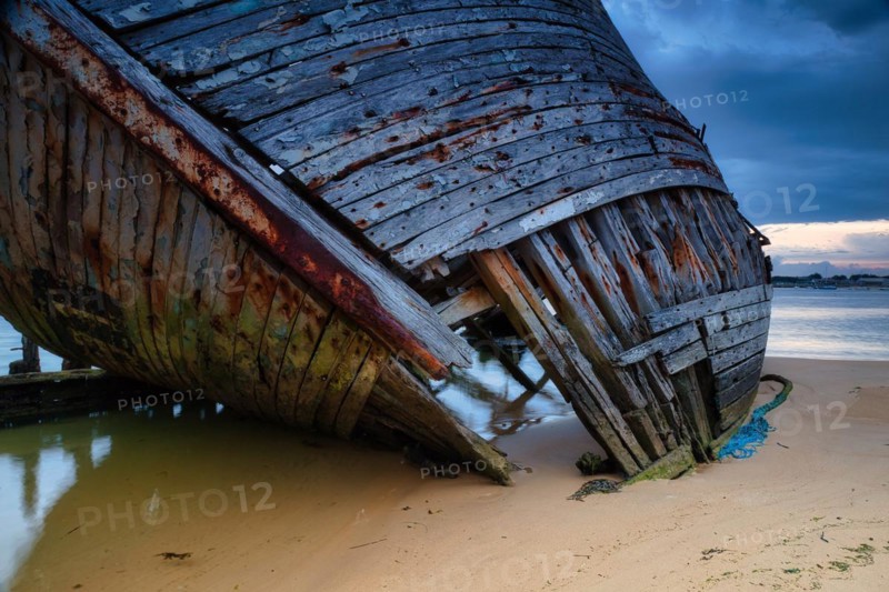 Magouer ship cemetery on the river Etel