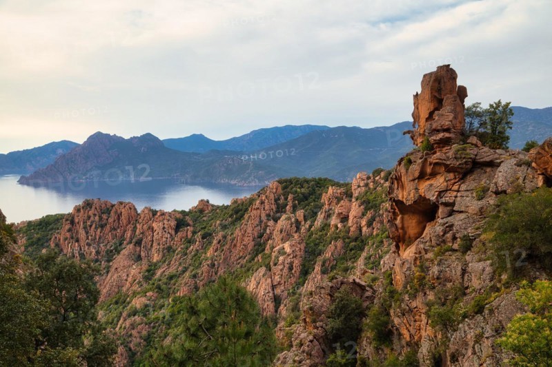 Red granite rocks