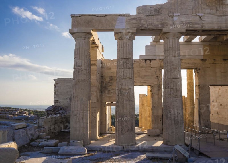 View of Propylaea entrance gateway from Acropolis