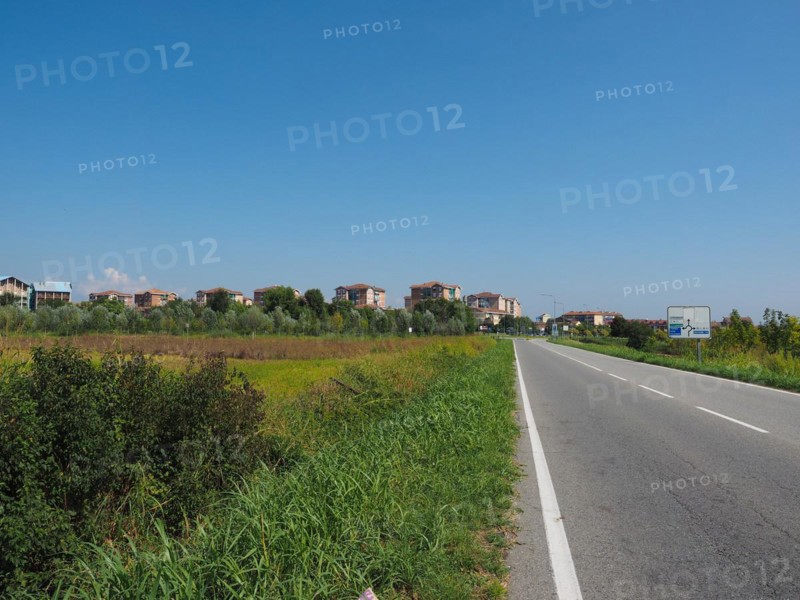 Road to the city of Settimo Torinese