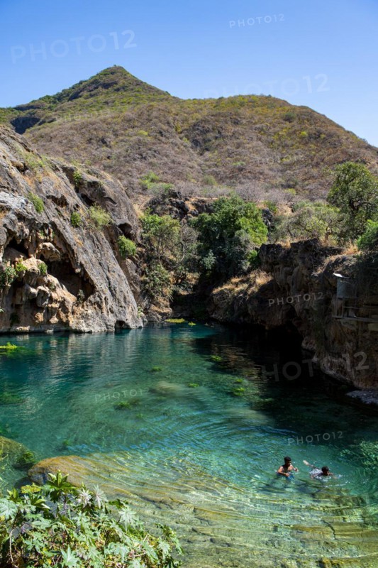 Turquoise water pools