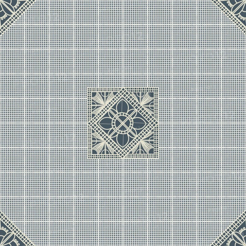 Seamless pattern inspired from traditional Danish Hedebo embroidery