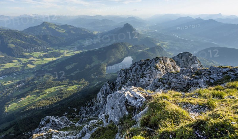 View from the summit of the Scheffauer on Hintersteiner See and Inntal